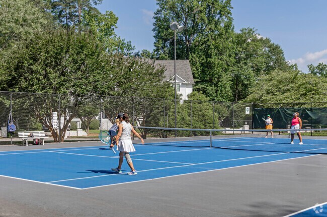 Tennis is a favorite past time of a lot of River Chase residents.