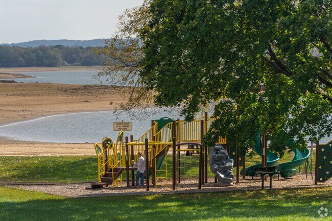 Spruce Run Recreation Area has a lakeside playground where kids can play with a view of the water.