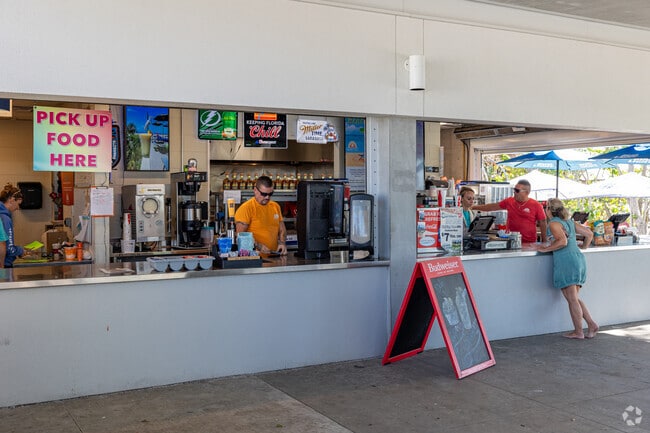 Siesta Beach in Siesta Key offers a busy concession stand serving snacks and cold treats.
