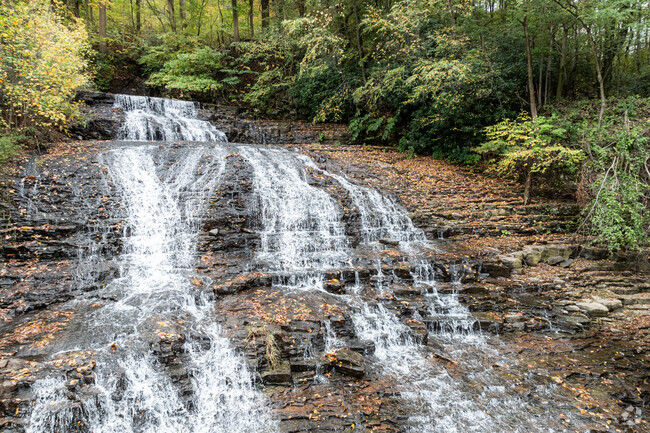 A beautiful waterfall flows through the historic Conemaugh Township.