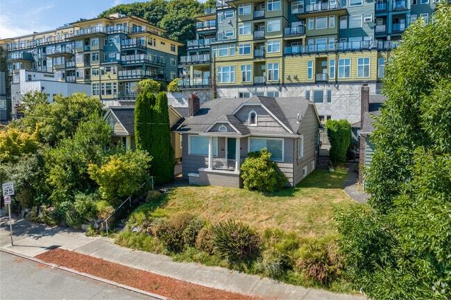 In Westlake, you can occasionally find Crafstman inspired homes tucked in between many condos.