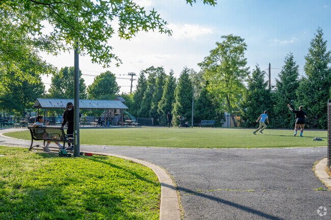 Noyes Park on Franklin St in Brookland has a small playing field and community garden.