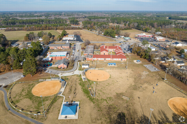 Stedman Elementary has a lot of space outdoors for sports and activities.