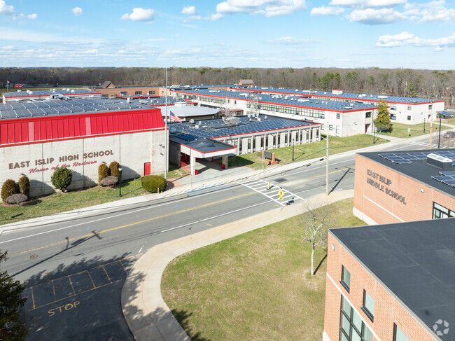 East Islip Middle School sits directly adjacent to East Islip High in Islip Terrace.