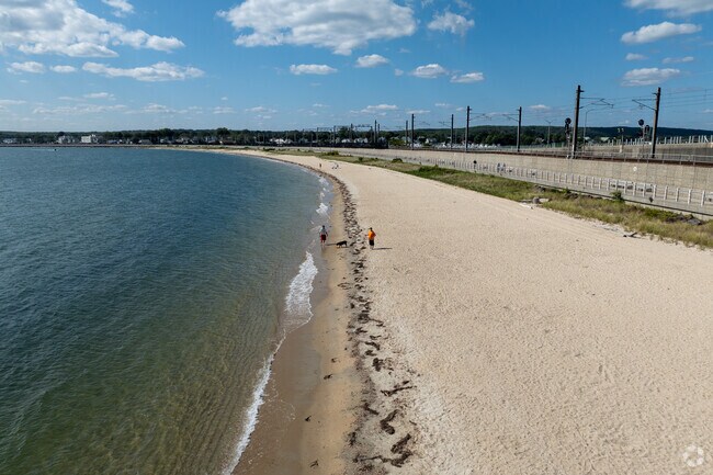 Many residents take advantage of the warmer months by spending time at Niantic Beach.