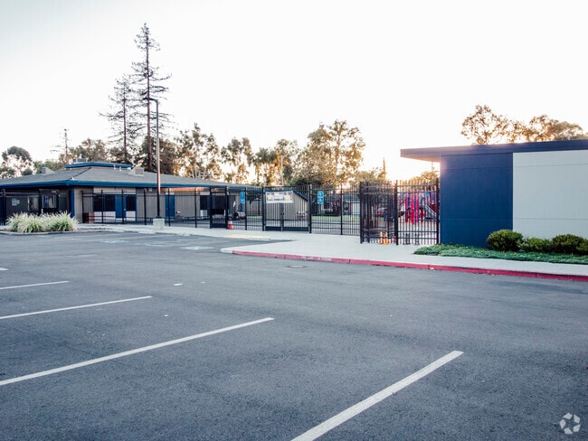 The parking lot of Robert Randall Elementary School in Milpitas, California.