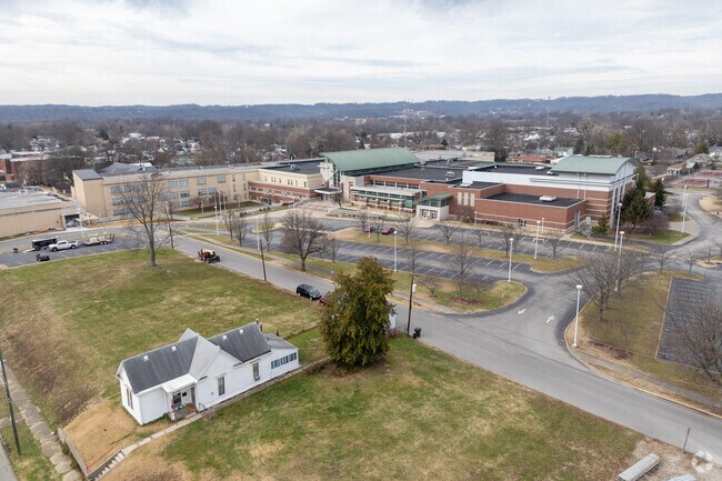 New Albany Senior High School provides vital educational resources to the neighborhood.
