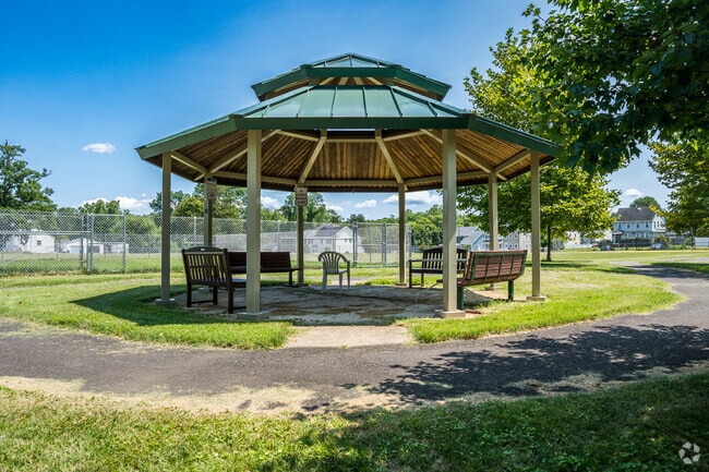 Fieldsboro residents live at their own pace and relax on neighborhood green spaces.