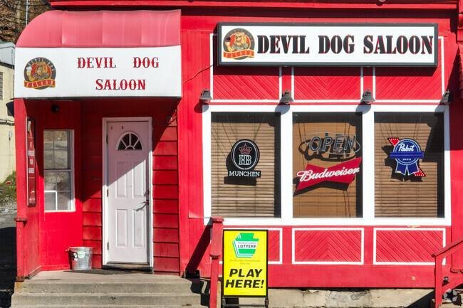 Devil Dog Saloon is located across the train tracks in Brackenridge.