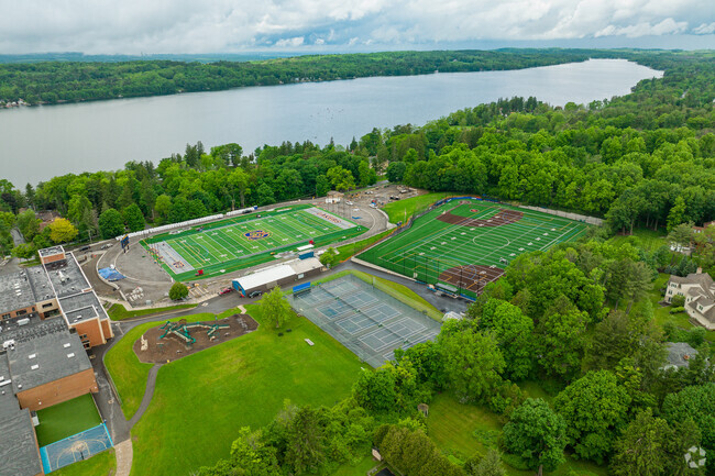 Cazenovia Middle School can be found near the shores of Cazenovia Lake.