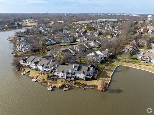 An overhead view of Landen Lake.