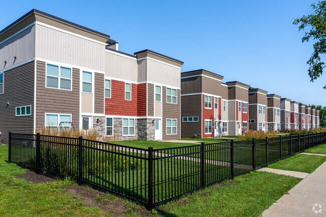 Modern townhomes can be rented and purchased in the Northwest Area.