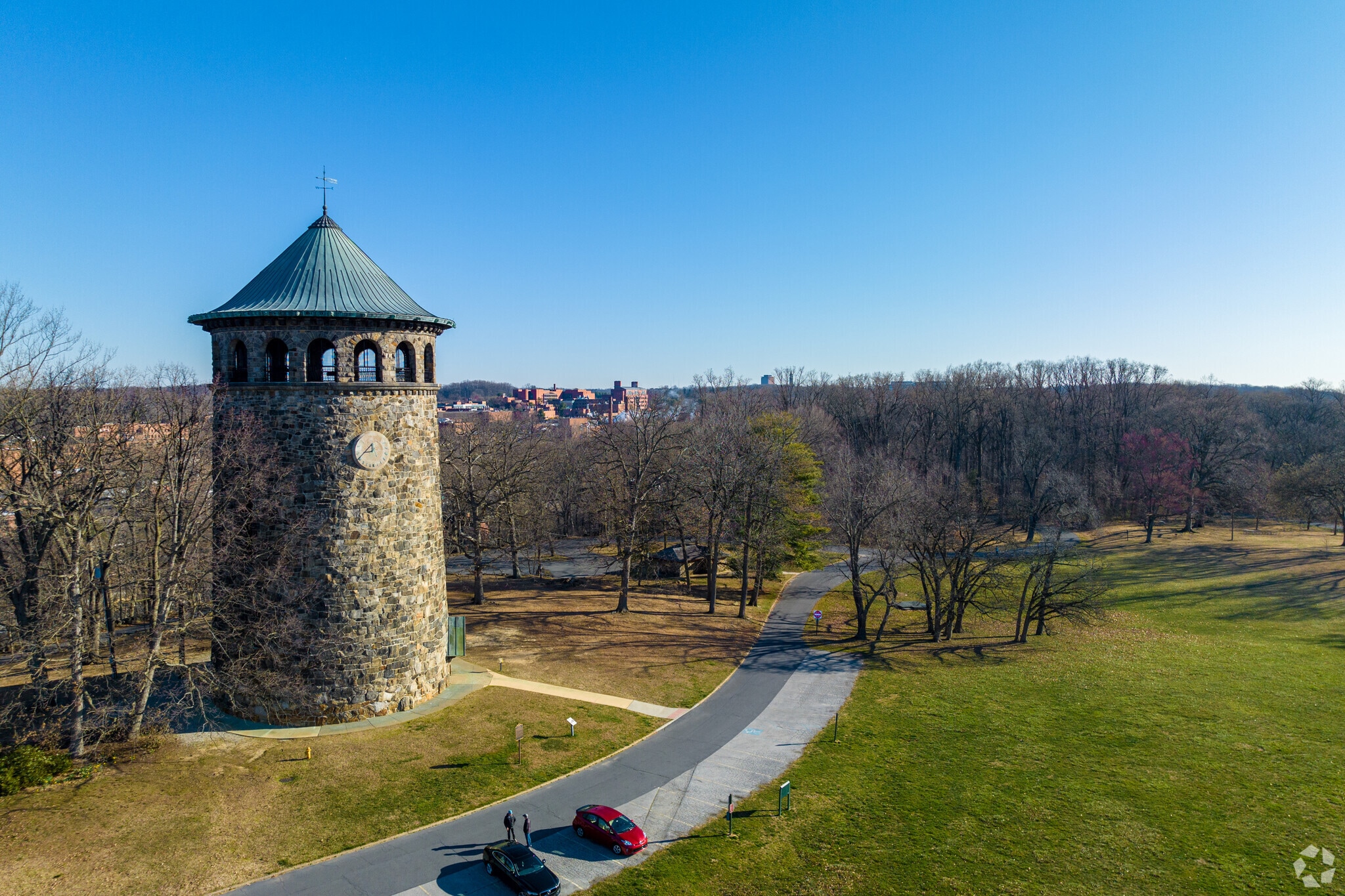 Rockford Tower overlooks the Highlands and is one of the community's most notable landmarks.