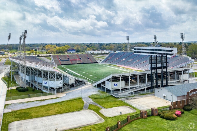 Enjoy a football game at Ladd-Peebles Stadium in the Maysville neighborhood.