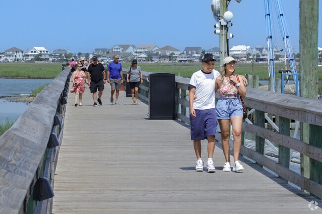 The Marshwalk Pier offers stunning views of Murrells Inlet in Burgess.