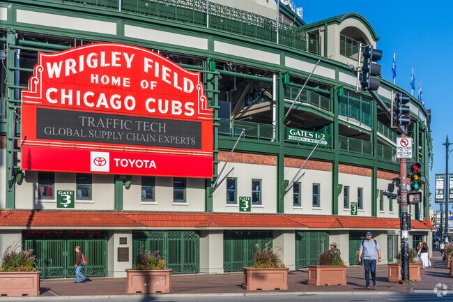 Wrigley Field is a quick train ride or walk from Lakeview East.