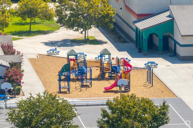 The playground at Harmony Elementary School in Delhi.
