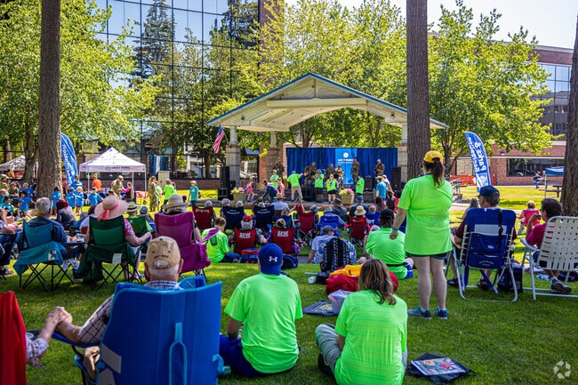 Residents in the Central Lacey neighborhood can enjoy live events at the park in the summer.