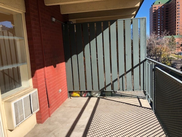 South facing balcony