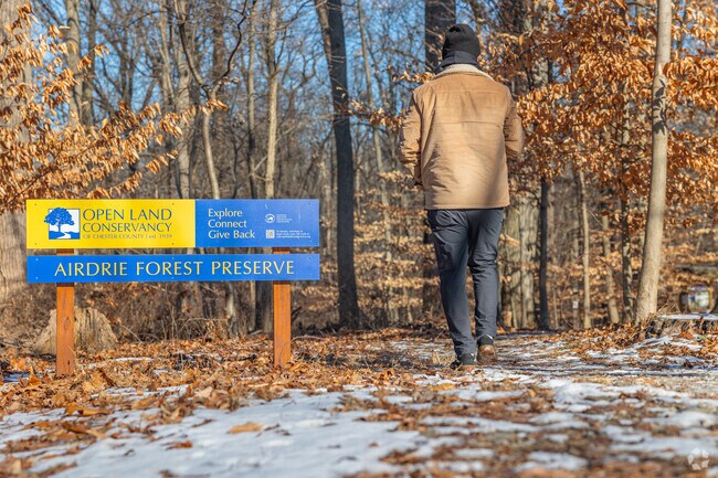 Walk the dog or head for a hike in Paoli at Airdrie Forest Preserve.