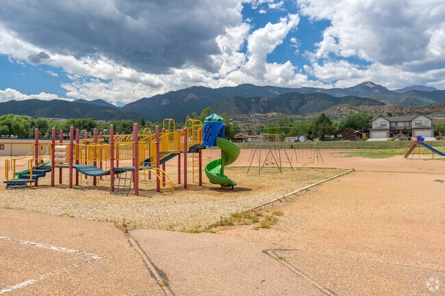 Students can enjoy the playground at Midland Elementary School.