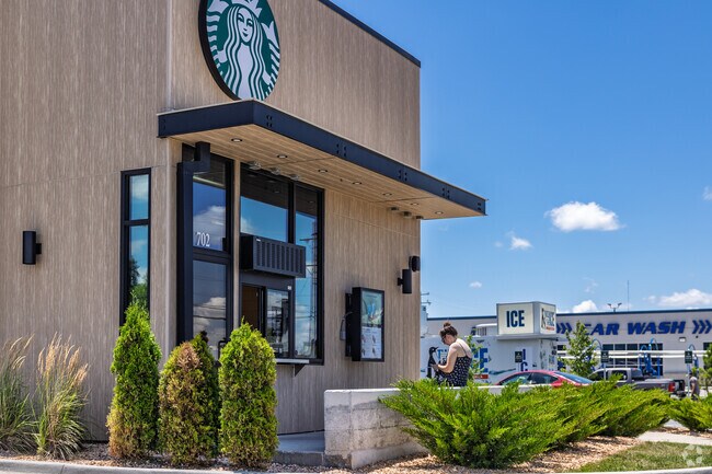 Starbucks and other national chains line the 7th Street corridor just outside Wilson-Hutton.