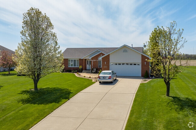 Brick ranch-style homes are common in Eagle Creek.