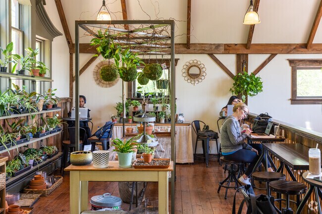 Blossom Cafe serves coffee and pastries inside Floral and Hardy garden shop in Skippack Township.