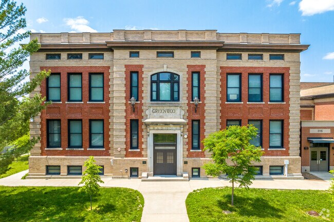 Greenwood Elementary's historic building fits right into the Linden Heights neighborhood.