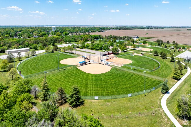 Hannibal Park is a big draw on weekends, when community softball teams gather to compete.