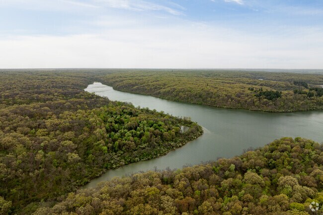 The 573 acre Forest Lake is surrounded by the Thousand Hills State Park in Kirksville.