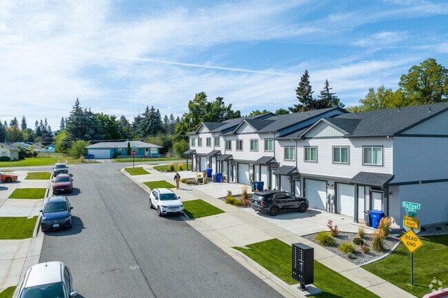 The Dishman Hills neighborhood features many different styles of homes and apartments.