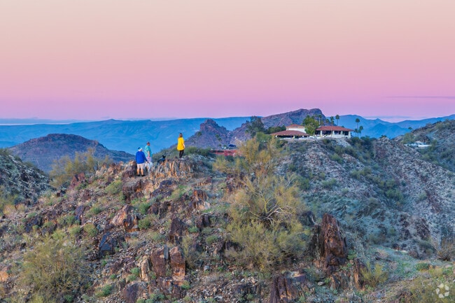 Twilight brings serene views for hikers above North Mountain Village.