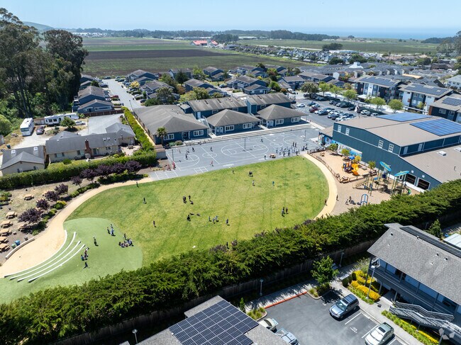 Outdoor playtime at Sea Crest School's playground.