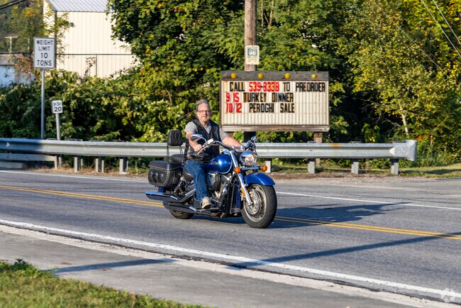 Many West Taylor residents enjoy motorcycle rides through the rolling hills.