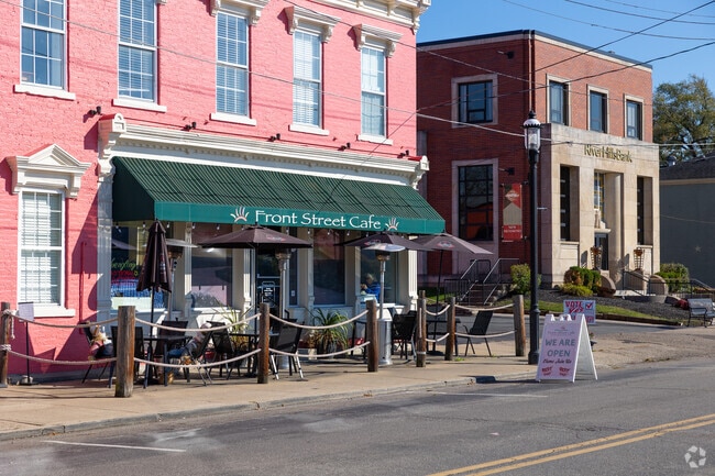 Main street businesses in New Richmond neighborhood.