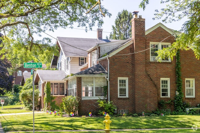 Brick four square style homes can also be found in the Jackson Oaks area.