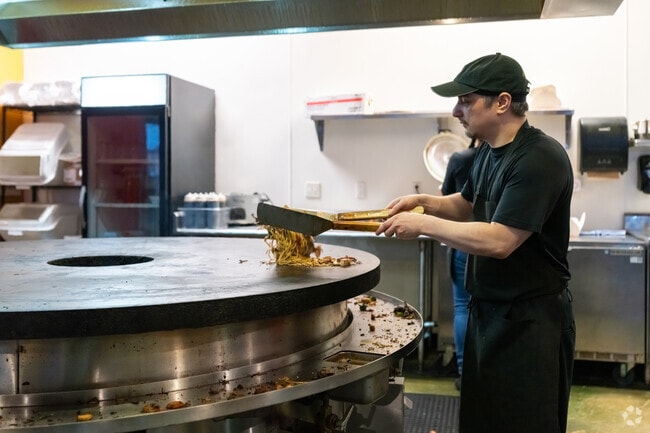 Visit Jung's Mongolian Grill in West Eugene and watch as they cook your food in front of you.