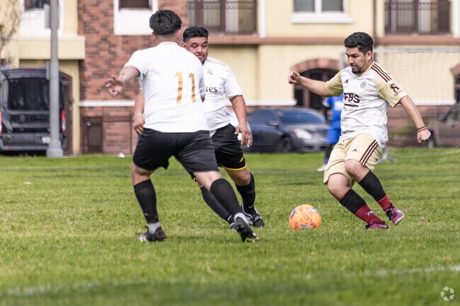 Romana Park hosts lively soccer games for Nehyam residents.