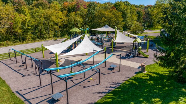A large playground keeps the kids entertained at Knob Hill Community Park in Marshall Township.