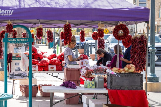 The aroma of chile-infused foods fills the Farmers & Crafts Market of Las Cruces.