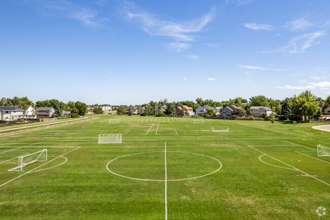 The sports fields at Highland Park, Broomfield, Colorado.