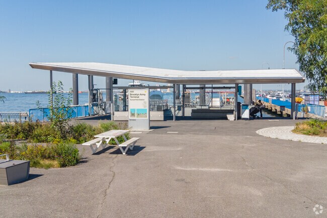 For those with access to the NYC ferry routes stop at the Grand Army Plaza/Sunset Park landing.