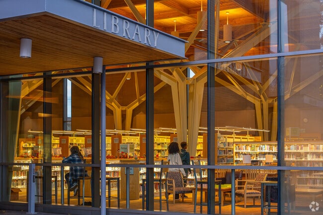 Families enjoy reading after school at The Sherwood Public Library.