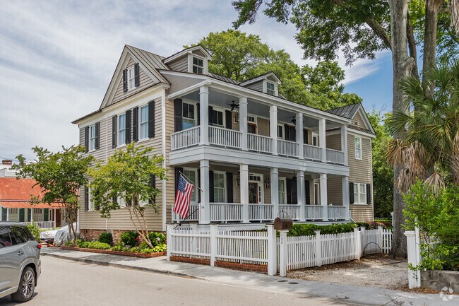 Old Village in Mt. Pleasant has charming colonial-style homes with elegant architectural detail.