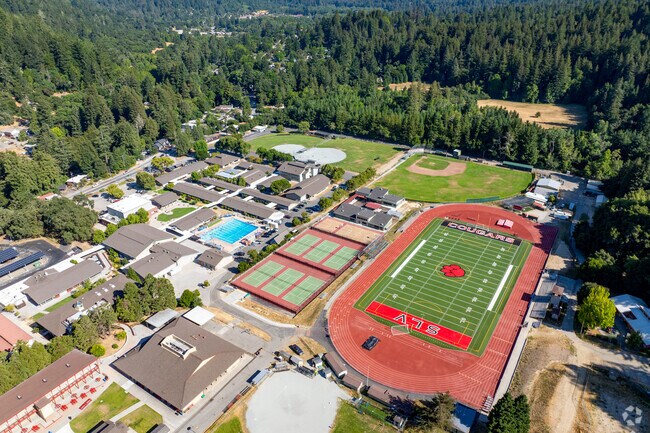 Near Ben Lomond, San Lorenzo Valley High School provides a comprehensive education with access to a performing arts center, athletic facilities, and a supportive community environment.