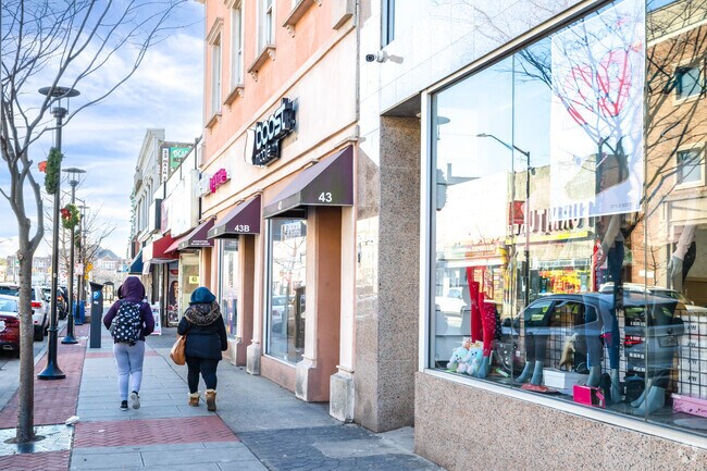 The downtown area of Hempstead is a vibrant walkable zone.