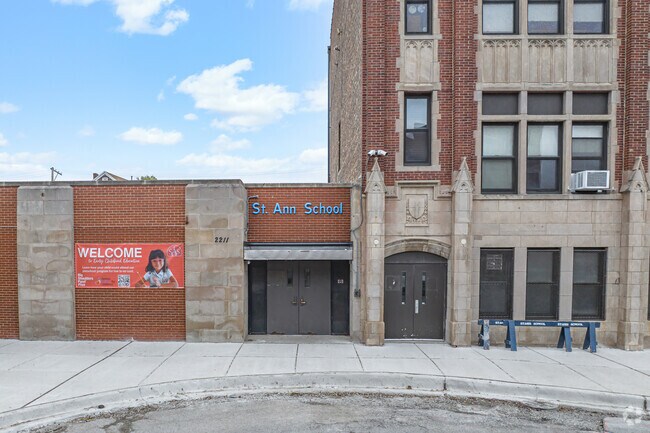 St Ann Elementary School is a private, Catholic school located in Chicago, IL.