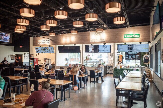 The Happy Valley Food Hall offers a wide variety of food choices.