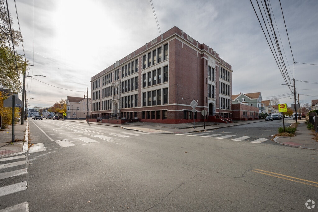A view of Frank D Espaziano Elementary School in Providence.